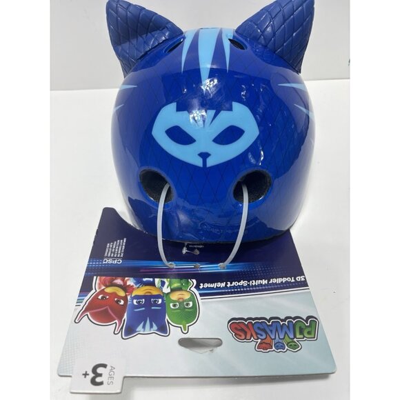 Connor PJ Masks Child Blue Cartoon Bicycle Helmet, Brand New Ages 3+ 48-52cm M - Picture 3 of 8